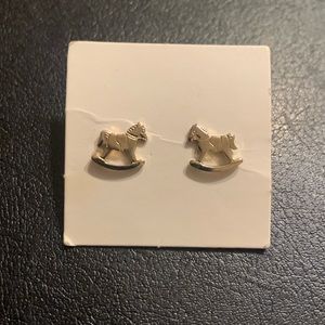Gold Rocking Horse earrings